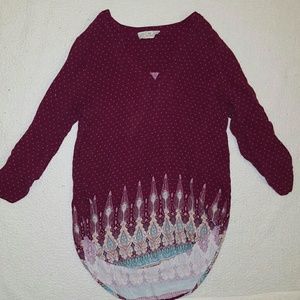 Pink Republic High Low Bohemian Shirt